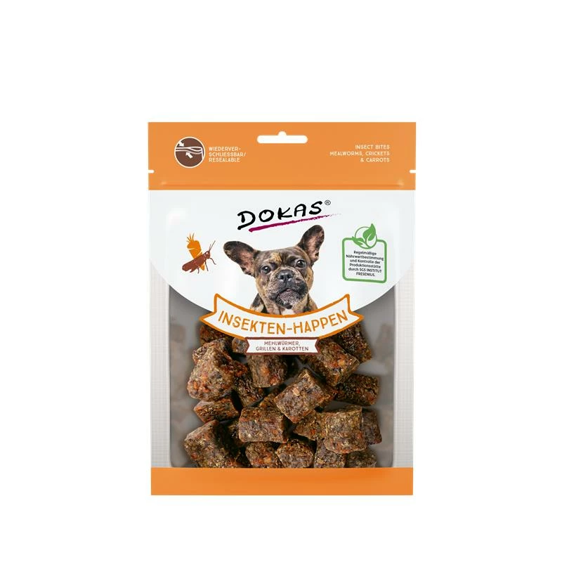 Dokas Snack Insekten-Happen Mehlwürmer, Grillen, Karotte | 10x 100 G 3 Dokas Snack Insekten-Happen Mehlwürmer, Grillen, Karotte | 10x 100 G