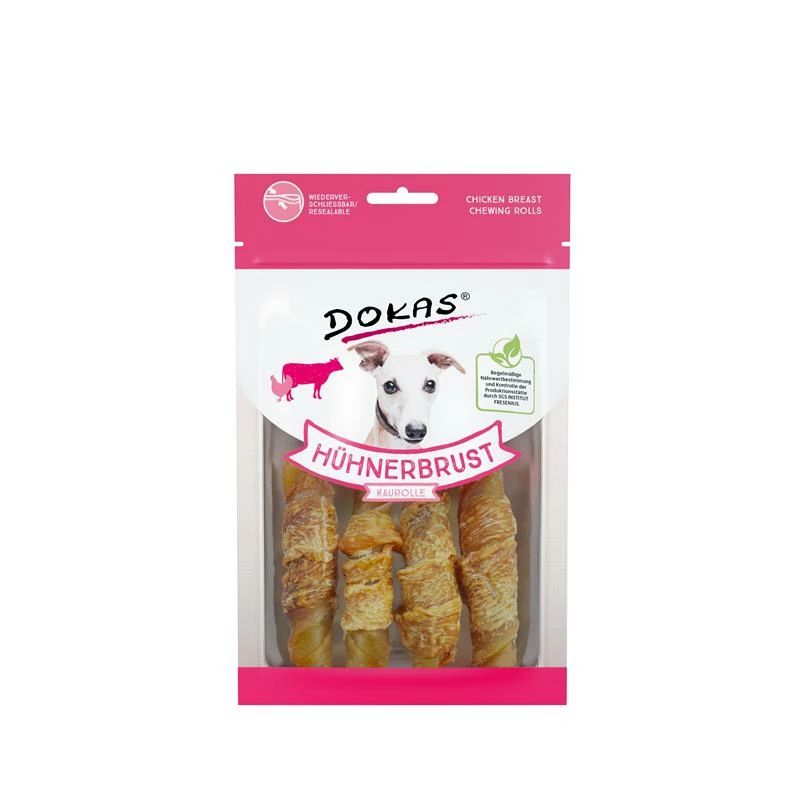 Dokas Hunde Snack Hühnerbrust Kaurolle | 10x90 G Hundesnack 3 Dokas Hunde Snack Hühnerbrust Kaurolle | 10x90 G Hundesnack