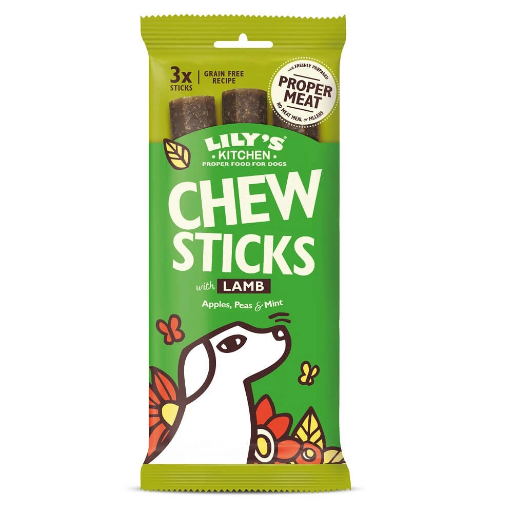 Lilys Kitchen Dog Chew Sticks With Lamb | 10x 120g 3 Lilys Kitchen Dog Chew Sticks With Lamb | 10x 120g