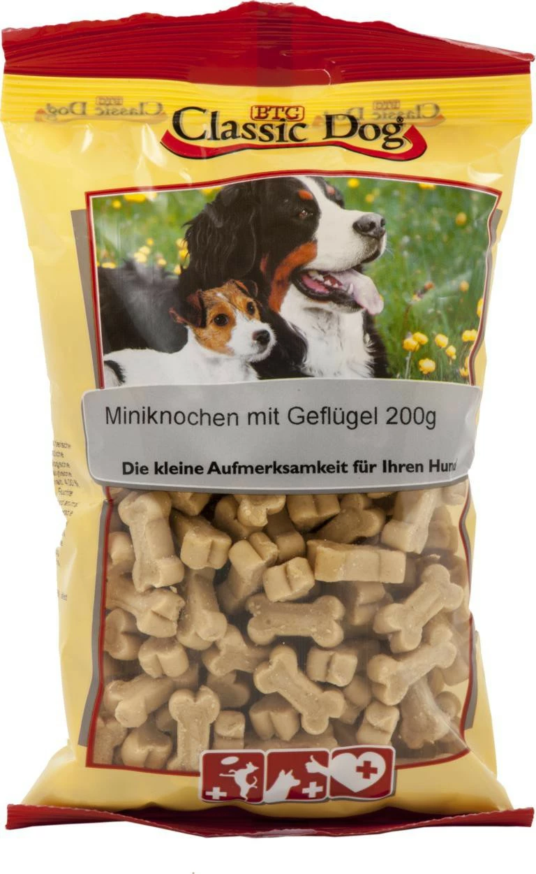 Classic Dog Miniknochen Geflügel | 12x200g Hundesnack 3 Classic Dog Miniknochen Geflügel | 12x200g Hundesnack