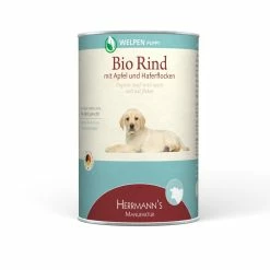 Herrmanns Welpe Bio-Rind | 12x 400g Hundefutter Nass
