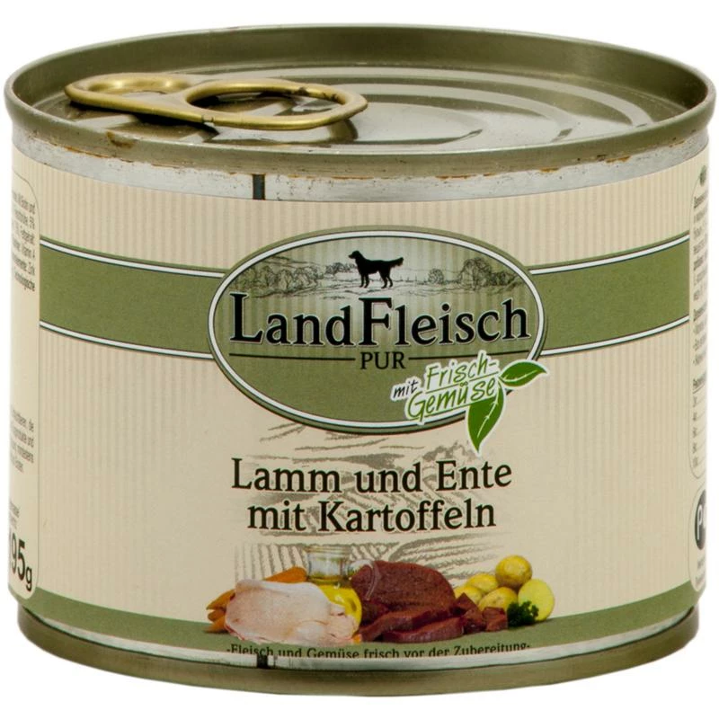 LandFleisch Pur Lamm & Ente & Kartoffeln | 12x 195g 3 LandFleisch Pur Lamm & Ente & Kartoffeln | 12x 195g
