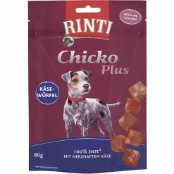 RINTI Chicko Käsewürfel Mit Ente | 12x 80g Hundesnack