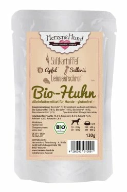 Herzenshund Bio Huhn Mit Bio Süßkartoffel | 15x130g