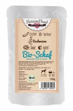 Herzenshund Bio Schaf Mit Bio-Zucchini | 15x130g Hundefutter
