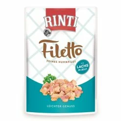 Rinti Filetto Jelly Huhn & Lachs | 24 X 100g Hundefutter