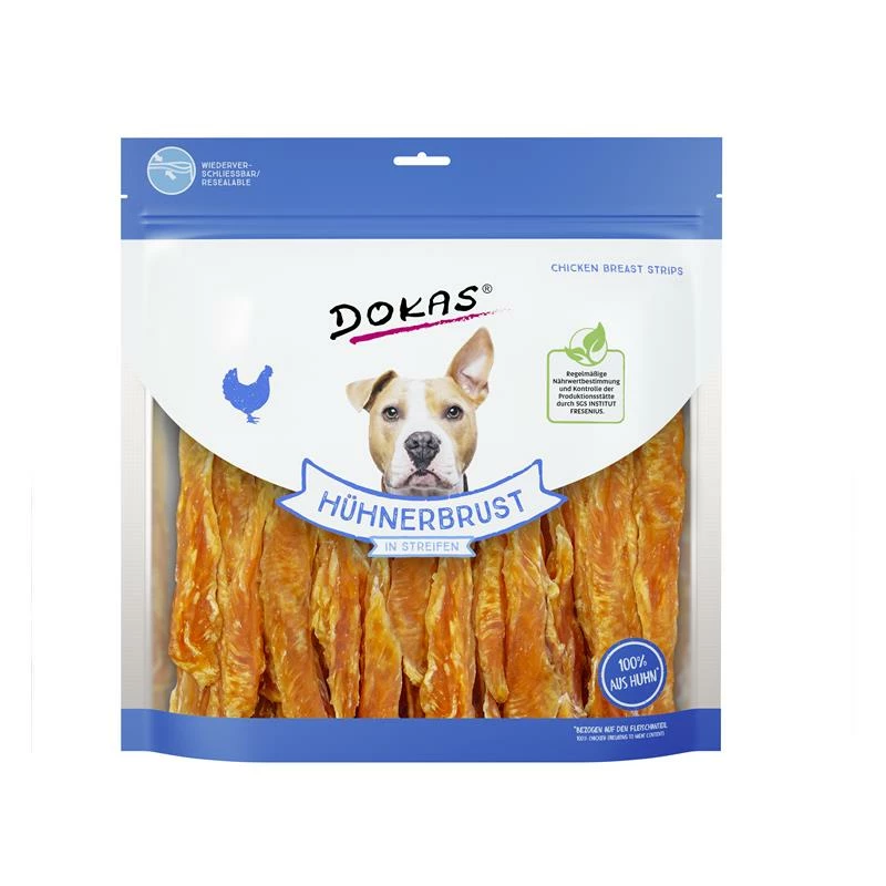 Dokas Hühnerbrust In Streifen | 4x 900g Hundesnack 3 Dokas Hühnerbrust In Streifen | 4x 900g Hundesnack