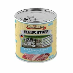 Classic Dog Fleischtopf Junior 4 Sorten Fleisch | 6 X 800g Hundefutter