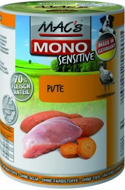 MACs Dog Mono Sensitive Pute | 6x 400g Hundefutter Nass