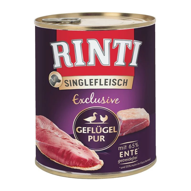 Rinti Singlefleisch Exclusive Geflügel Pur | 6x 800g 3 Rinti Singlefleisch Exclusive Geflügel Pur | 6x 800g