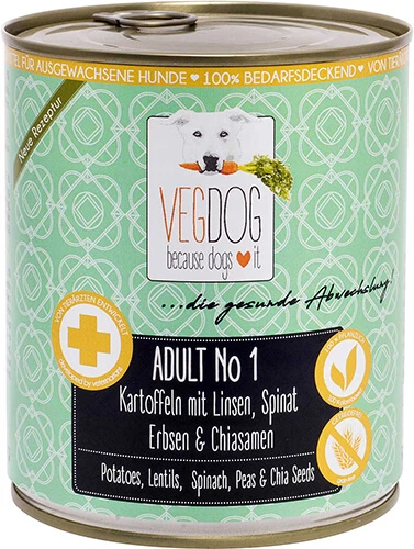 VEGDOG ADULT No1 | 6x 800g Getreidefreies Hundefutter 3 VEGDOG ADULT No1 | 6x 800g Getreidefreies Hundefutter