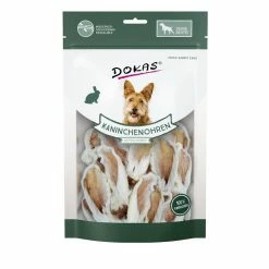 Dokas Kaninchenohren Mit Fell Getrocknet | 7x 100g Hundesnack