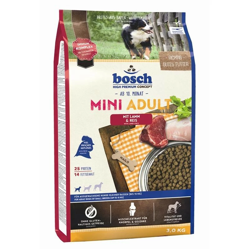 Bosch Mini Adult Lamm&Reis | 3 Kg Hundetrockenfutter 3 Bosch Mini Adult Lamm&Reis | 3 Kg Hundetrockenfutter