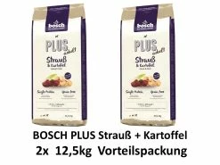 [Paket] Bosch PLUS Strauß & Kartoffel | 2x 12,5 Kg Hundefutter