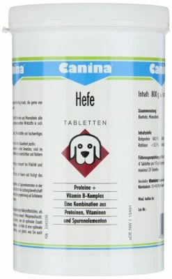 Canina Pharma Canina Hefe Tabletten | 800g Naturprodukt Mit Proteinen