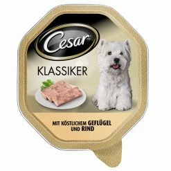 Cesar Mit Gefluegel-Stueckchen Und Rind | 14x 150g Hundefutter