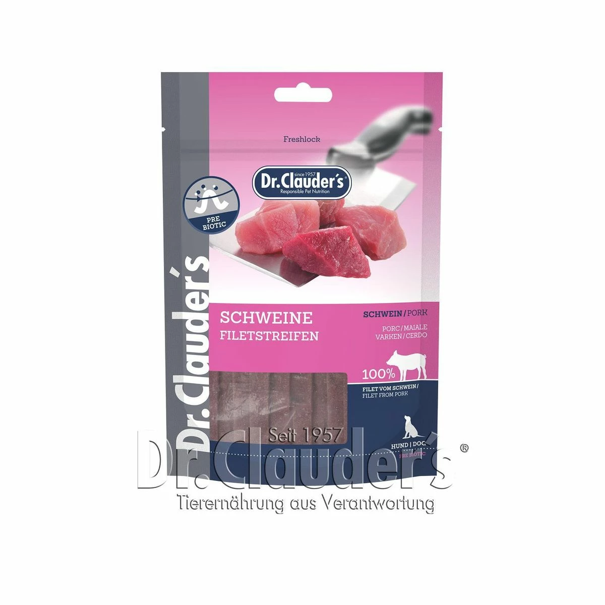 Dr. Clauders Premium Schwein Filetstreifen | 10x 80g Hundesnack 3 Dr. Clauders Premium Schwein Filetstreifen | 10x 80g Hundesnack