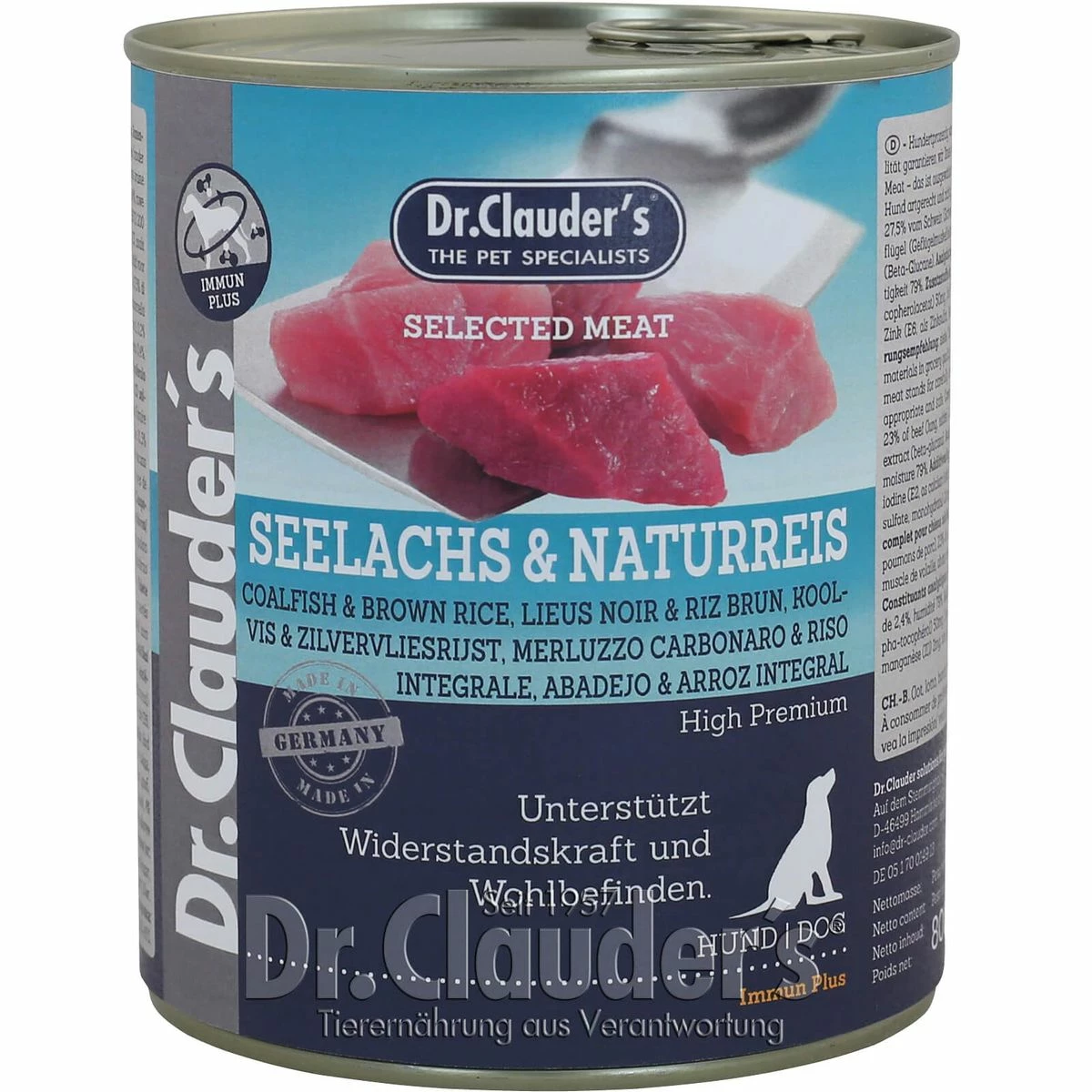 Dr. Clauders Selected Meat Seelachs & Reis | 6x 800g Nassfutter 3 Dr. Clauders Selected Meat Seelachs & Reis | 6x 800g Nassfutter