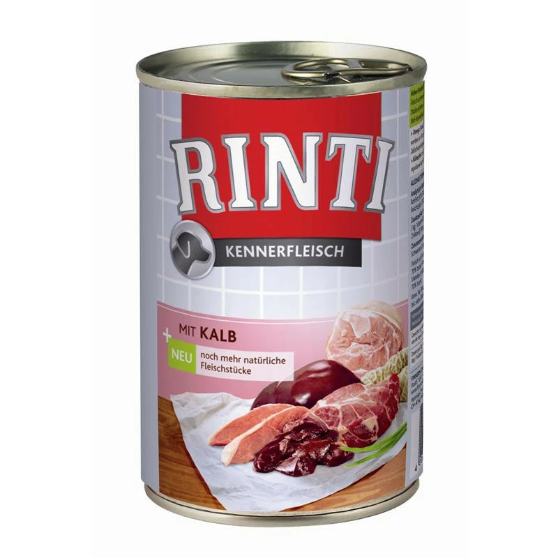 Rinti Pur Kennerfleisch Kalb | 24x 400g Hundefutter Nass 3 Rinti Pur Kennerfleisch Kalb | 24x 400g Hundefutter Nass