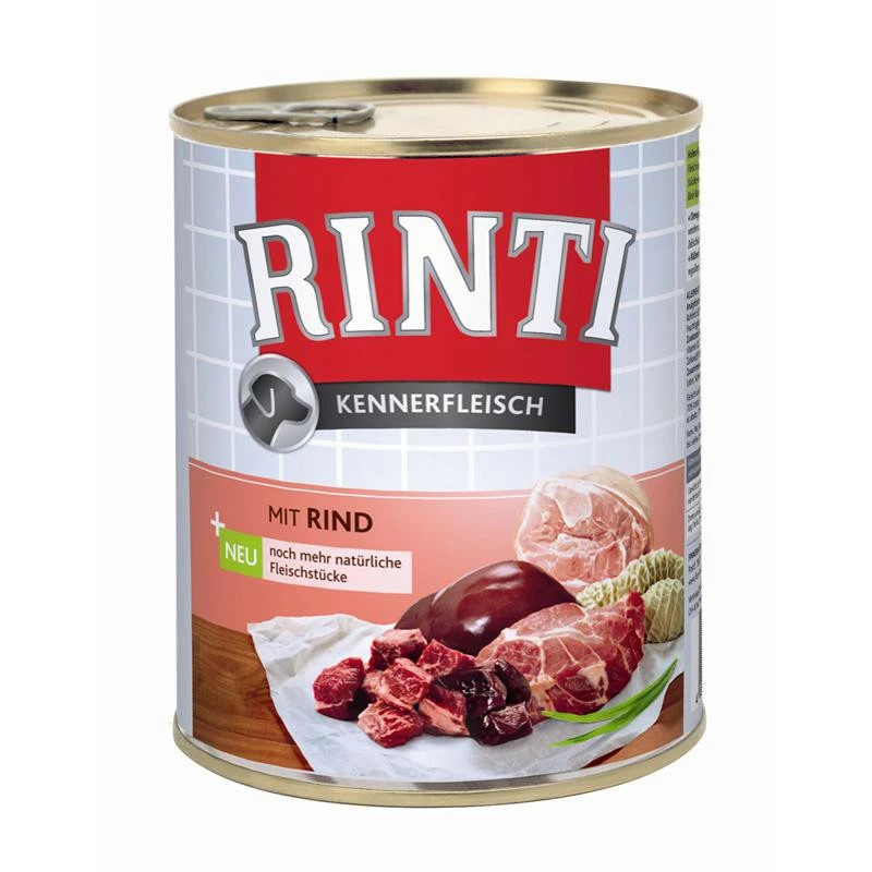 Rinti Pur Kennerfleisch Rind | 12x 800g Hundefutter Nass 3 Rinti Pur Kennerfleisch Rind | 12x 800g Hundefutter Nass