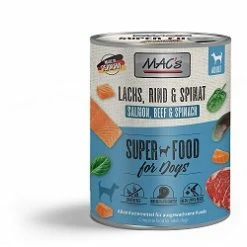 MACs Dog Lachs Mit Pasta & Spinat | 6x 800g Hundefutter Nass