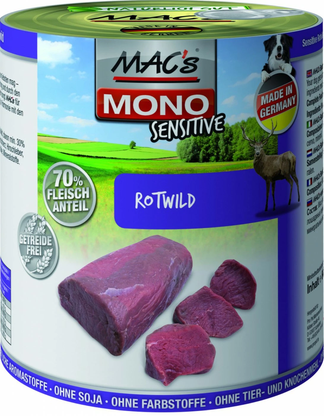 MACs Dog Mono Sensitive Rotwild | 6x 800g Hundefutter 3 MACs Dog Mono Sensitive Rotwild | 6x 800g Hundefutter