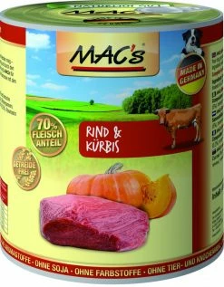 MACs Dog Rind & Kürbis | 6x 800g Hundefutter Nass
