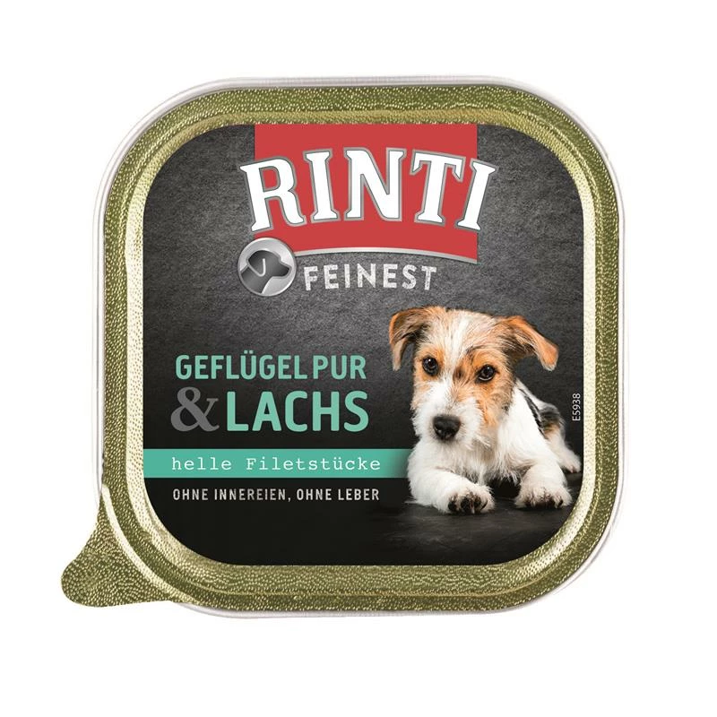 Rinti Feinest Geflügel & Lachs | 11x 150g Nassfutter Für Hunde 3 Rinti Feinest Geflügel & Lachs | 11x 150g Nassfutter Für Hunde