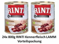 [Paket] Rinti Kennerfleisch Lamm | 24x 800g Hundefutter Nass