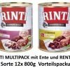 [Paket] Rinti Kennerfleisch Multipack Ente Und Rentier | 24x 800g Hundefutter -Hundefutter Geschäft Rinti Kennerfleisch Multipack Ente und Rentier 2