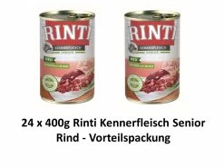 [Paket] Rinti Kennerfleisch Senior Rind | 24 X 400g Hundefutter Vorteilspack