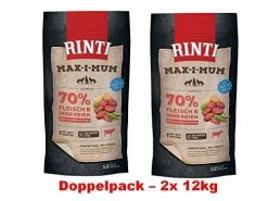 [Paket] Rinti Max-i-mum Rind | 2x 12kg Hundefutter Sparpackung