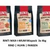 [Paket] Rinti Max-i-mum Rind | Huhn | Pansen Je 4kg Mixpack