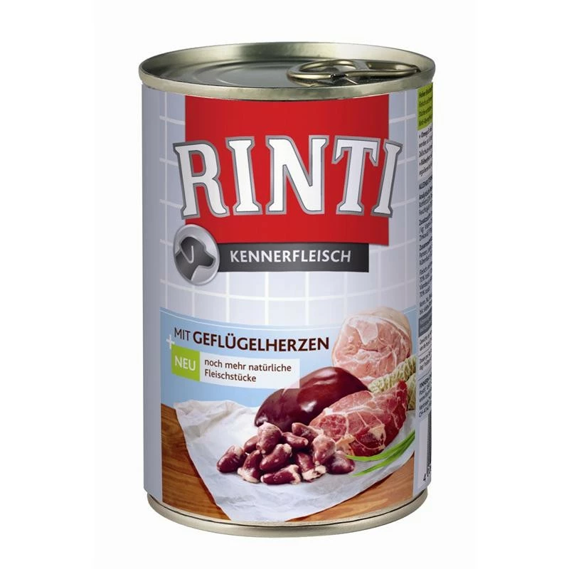 Rinti Pur Geflügelherzen | 24x 400g Hundefutter 3 Rinti Pur Geflügelherzen | 24x 400g Hundefutter