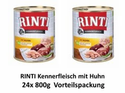 [Paket] Rinti Pur Kennerfleisch Huhn | 24x 800g Sparpackung