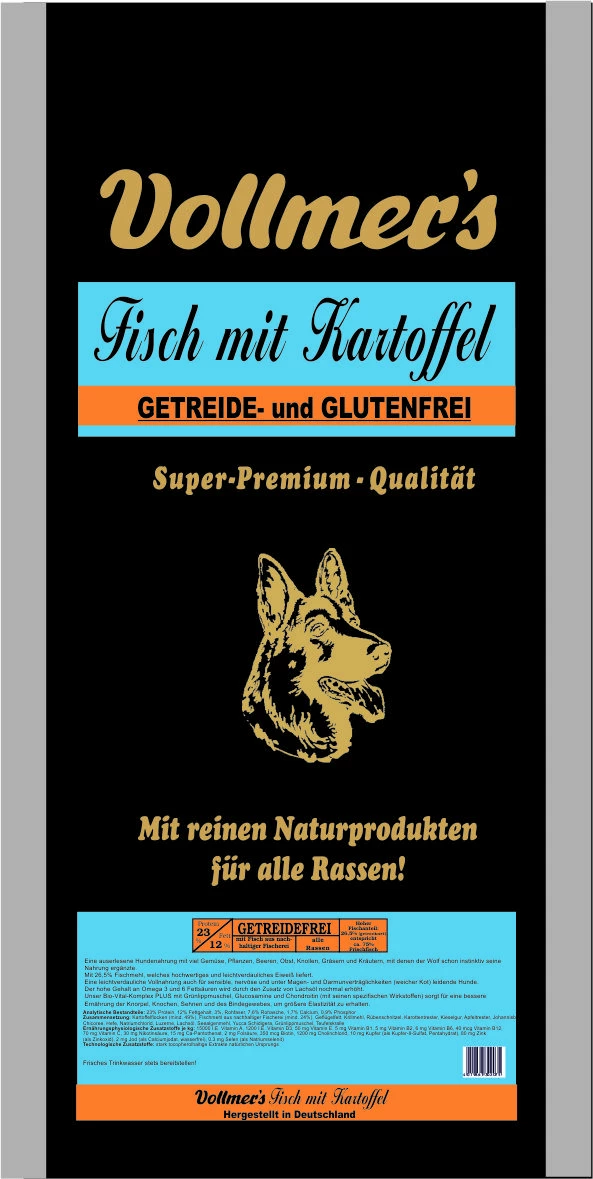 Vollmer´s Vollmers Fisch Mit Kartoffel | 15 Kg Hundefutter Trocken 3 Vollmer´s Vollmers Fisch Mit Kartoffel | 15 Kg Hundefutter Trocken