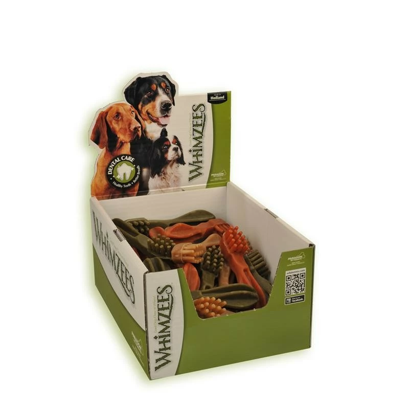 Whimzees Zahnbürste Größe L | 30 Stck Display Hundesnack Vegetarisch 3 Whimzees Zahnbürste Größe L | 30 Stck Display Hundesnack Vegetarisch