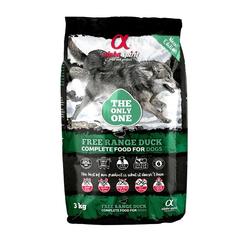 Alpha Spirit Dog The Only One Freiland-Ente | 3 Kg 3 Alpha Spirit Dog The Only One Freiland-Ente | 3 Kg